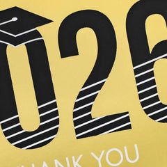 2026 Gold Foil and Black Graduation Thank You Notes, Pack of 40