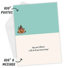 Black Cat Surprise Custom Halloween Card