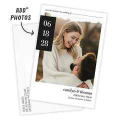 Bold Date Block Flat Wedding Save the Date