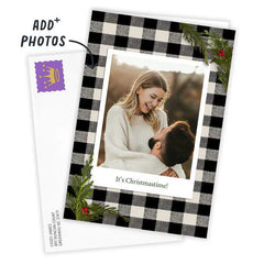 Buffalo Plaid Frame Custom Christmas Card