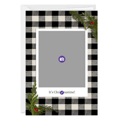 Buffalo Plaid Frame Custom Christmas Card
