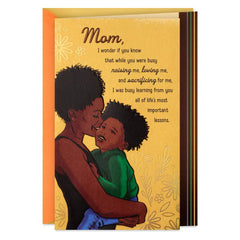 Mom, I Learned From Your Love Birthday Card From Son