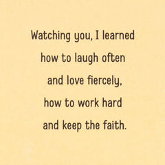 Mom, I Learned From Your Love Birthday Card From Son