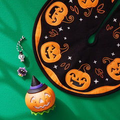 Mini Halloween Time Fabric Tree Skirt, 12"