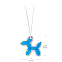 Blue Balloon Dog Die-Cut Gift Tag