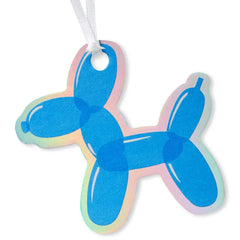 Blue Balloon Dog Die-Cut Gift Tag