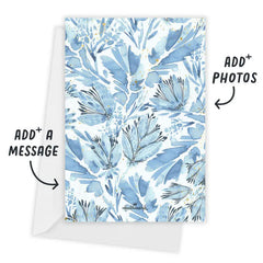 To Have and To Hold Blue Florals Wedding Invitation