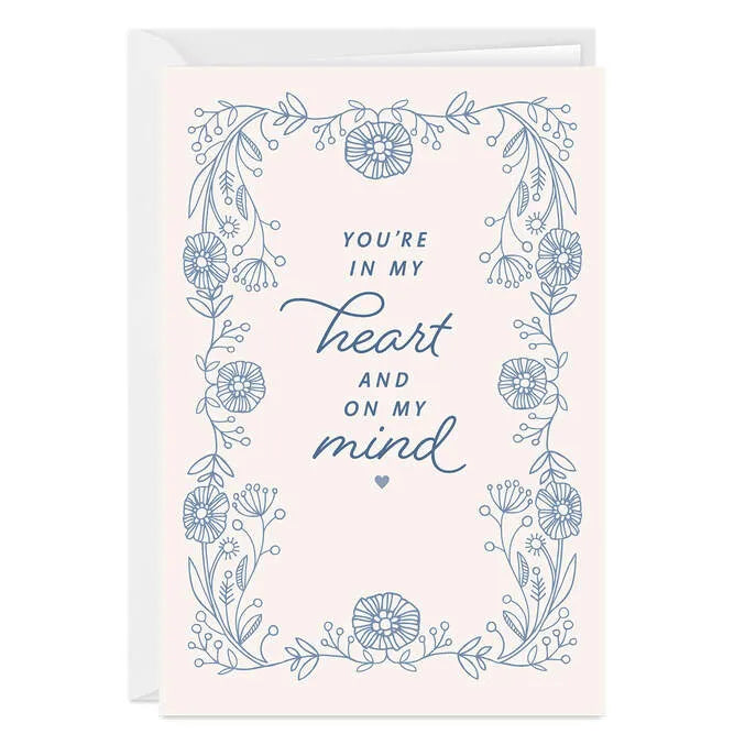 In My Heart and On My Mind Custom Mother's Day Card
