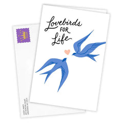 Lovebirds for Life Custom Wedding Card