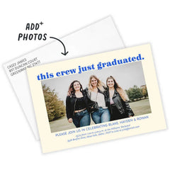 Celebrate This Crew Flat Graduation Party Invitation