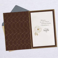 Love Lasts Forever Blue Hydrangea in Vase Sympathy Card