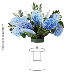 Build-a-Bouquet Blue Hydrangeas Pop-Up Paper Flowers
