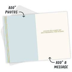 Elegant Wonderful Year Custom Birthday Card