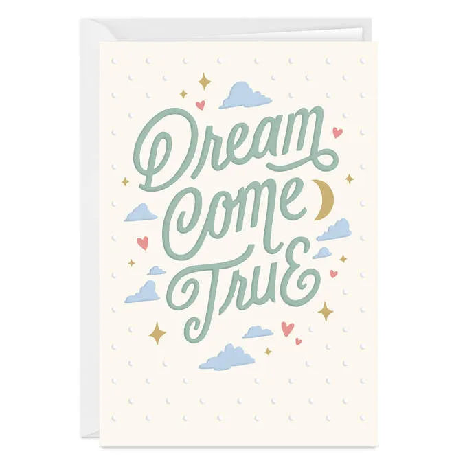Dream Come True Custom New Baby Card