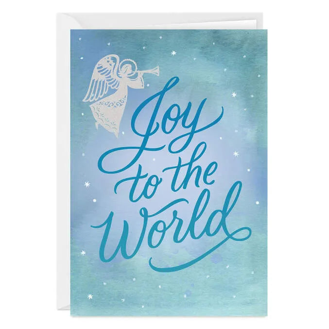 Joy to the World Religious Custom Christmas Card