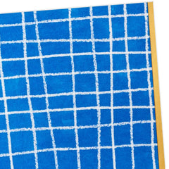Blue Windowpane Blank Note Cards, Pack of 5
