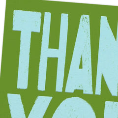 Blue and Green Blank Thank-You Card