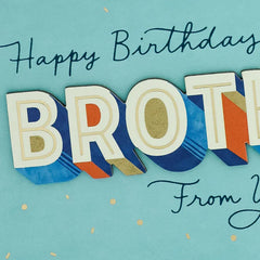 You Mean the World to Me Birthday Card for Brother from Sister