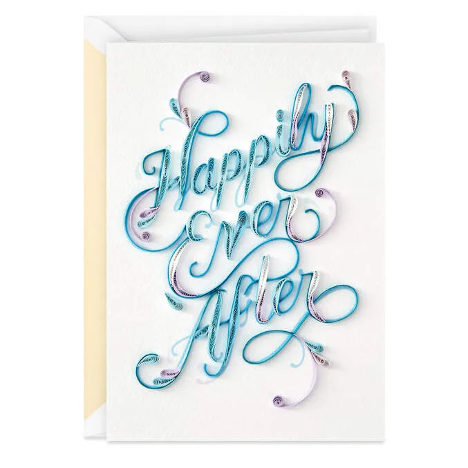 A Beautiful Life Together Quilled Paper Handmade Wedding Card