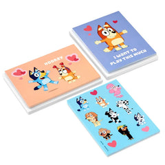 Bluey and Bingo Kids Assorted Valentines With Stickers, Pack of 24