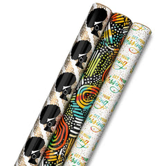Get Your Blessing 3-Pack Assorted Wrapping Paper, 75 sq. ft. total