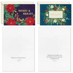 Bold Florals Boxed Christmas Cards Assortment, Pack of 72