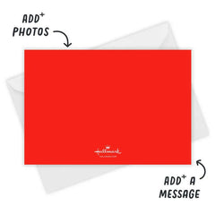 Bold Folk Art Lettering Flat Holiday Photo Card