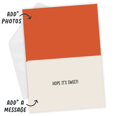 Bold Stripes Trick or Treat Custom Halloween Card