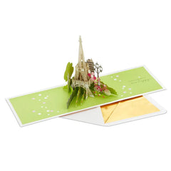 Bonjour Eiffel Tower 3D Pop-Up Hello Card