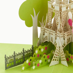 Bonjour Eiffel Tower 3D Pop-Up Hello Card