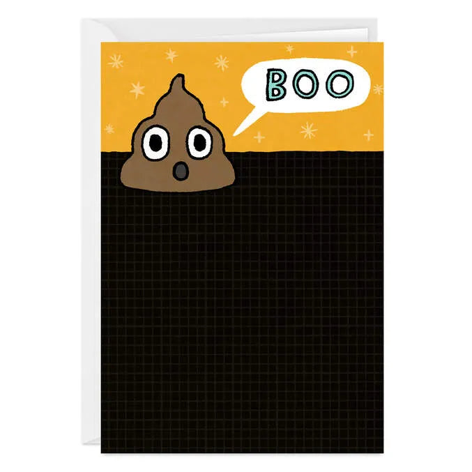 Boo Poo Funny Custom Halloween Card