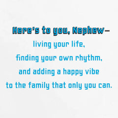 You Add a Happy Vibe Birthday Card for Nephew With Decal