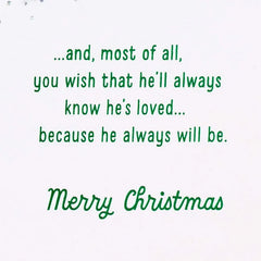 You'll Always Be Loved Christmas Card for Grandson