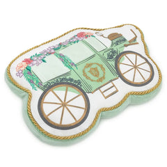 Bridgerton Green Carriage Shaped Throw Pillow