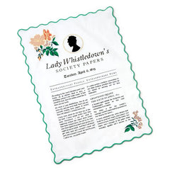 Bridgerton Lady Whistledown's Society Papers Tea Towel, 18x26