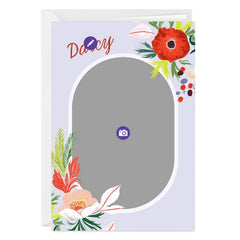 Bright Flowers and Oval Frame Custom Card