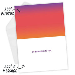 Bright Ombré and Hearts Custom Mother's Day Card