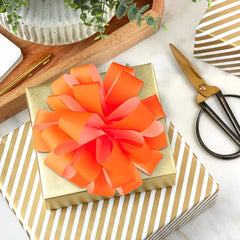6" Bright Orange Gift Bow