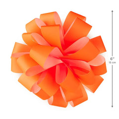 6" Bright Orange Gift Bow
