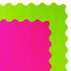 Lime Green and Fuchsia Wavy-Edged 2-Pack Tissue Paper, 4 sheets total