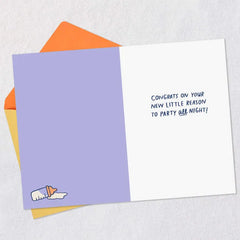 Party at My Crib Funny New Baby Card