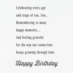 Our Connection Keeps Growing Birthday Card for Son