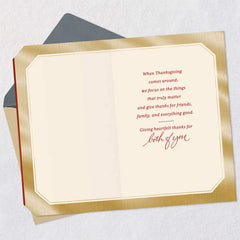 The Things That Truly Matter Thanksgiving Card for Both