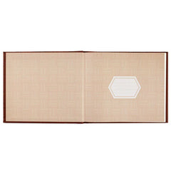Brown Hexagonal Pattern Guest Book