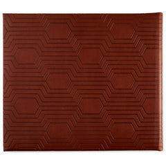 Brown Hexagonal Pattern Guest Book