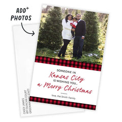 Someone Here Loves You Flat Christmas Photo Card