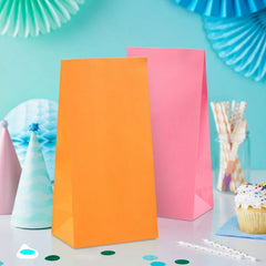 Pastel 6-Color Assortment Paper Goodie Bags, 30 total