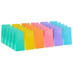 Pastel 6-Color Assortment Paper Goodie Bags, 30 total