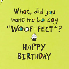 Bulldog in Party Hat Funny 9th Birthday Card With Decal
