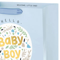 13" Bunny in Hot Air Balloon Baby Boy Large Gift Bag